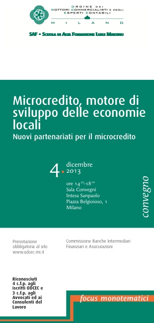 Microcredito, motore di sviluppo delle economie locali