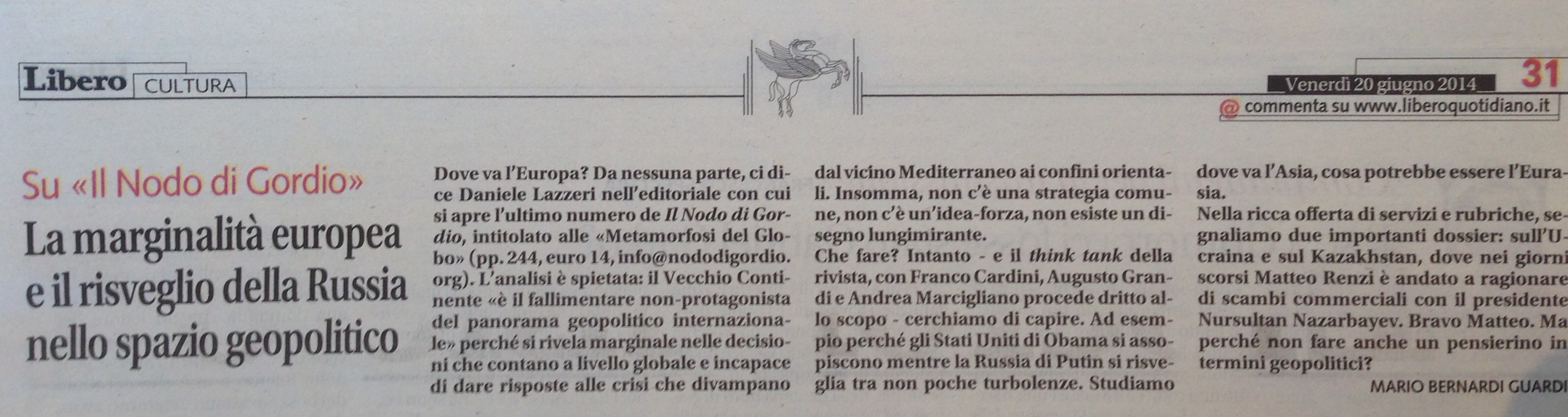 la marginalità europea e il risveglio della russia nello spazio geopolitico