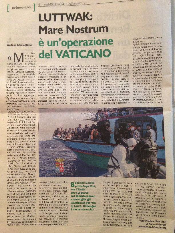 Mare Nostrum è un'operazione del Vaticano