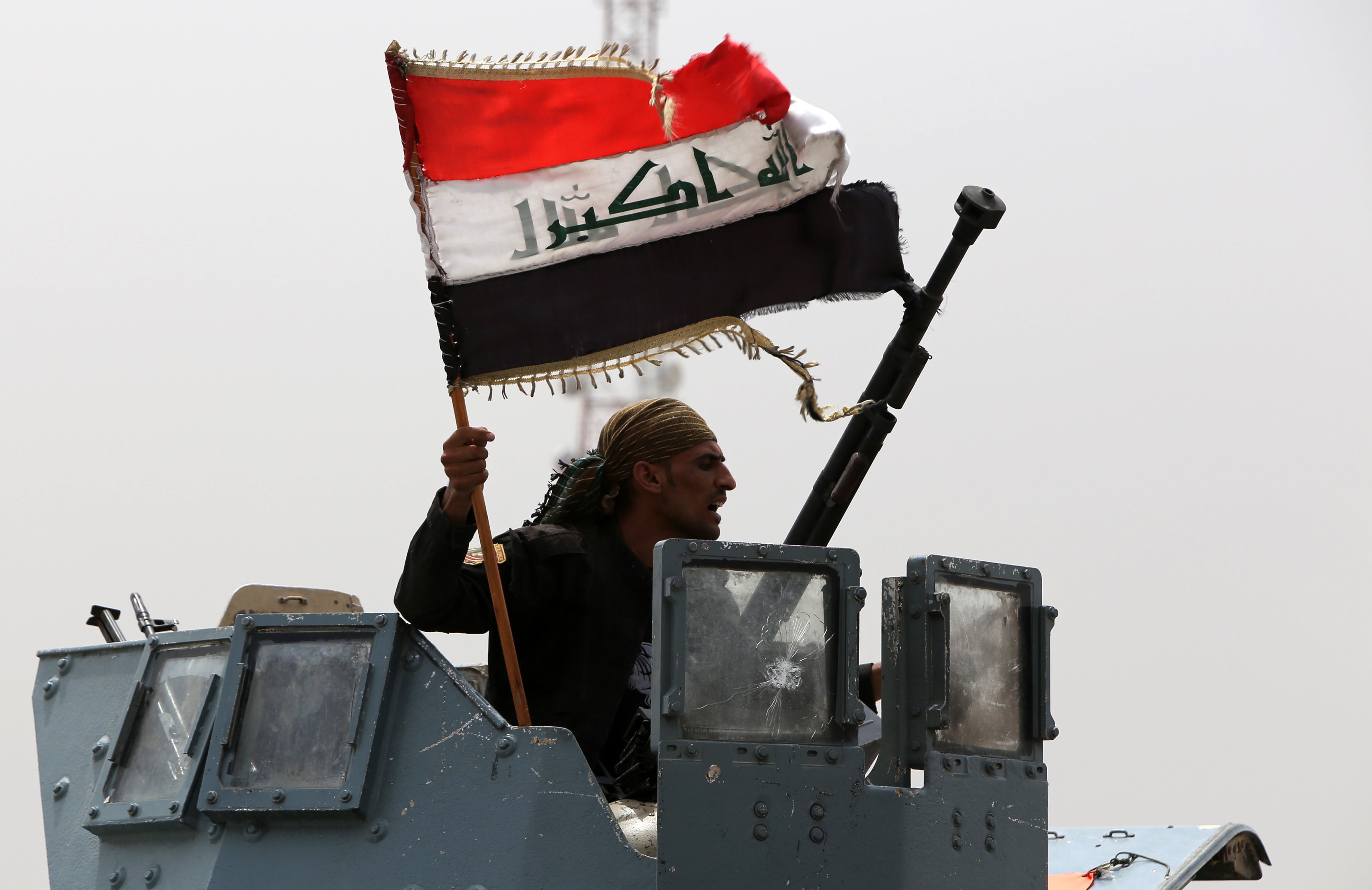 A member of the Iraqi anti-terrorism forces