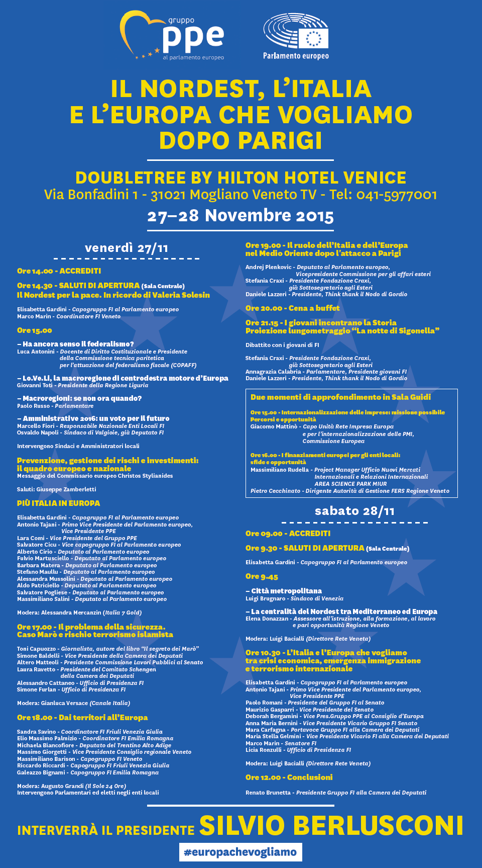 Il Nord Est, l'Italia e l'Europa che vogliamo dopo Parigi