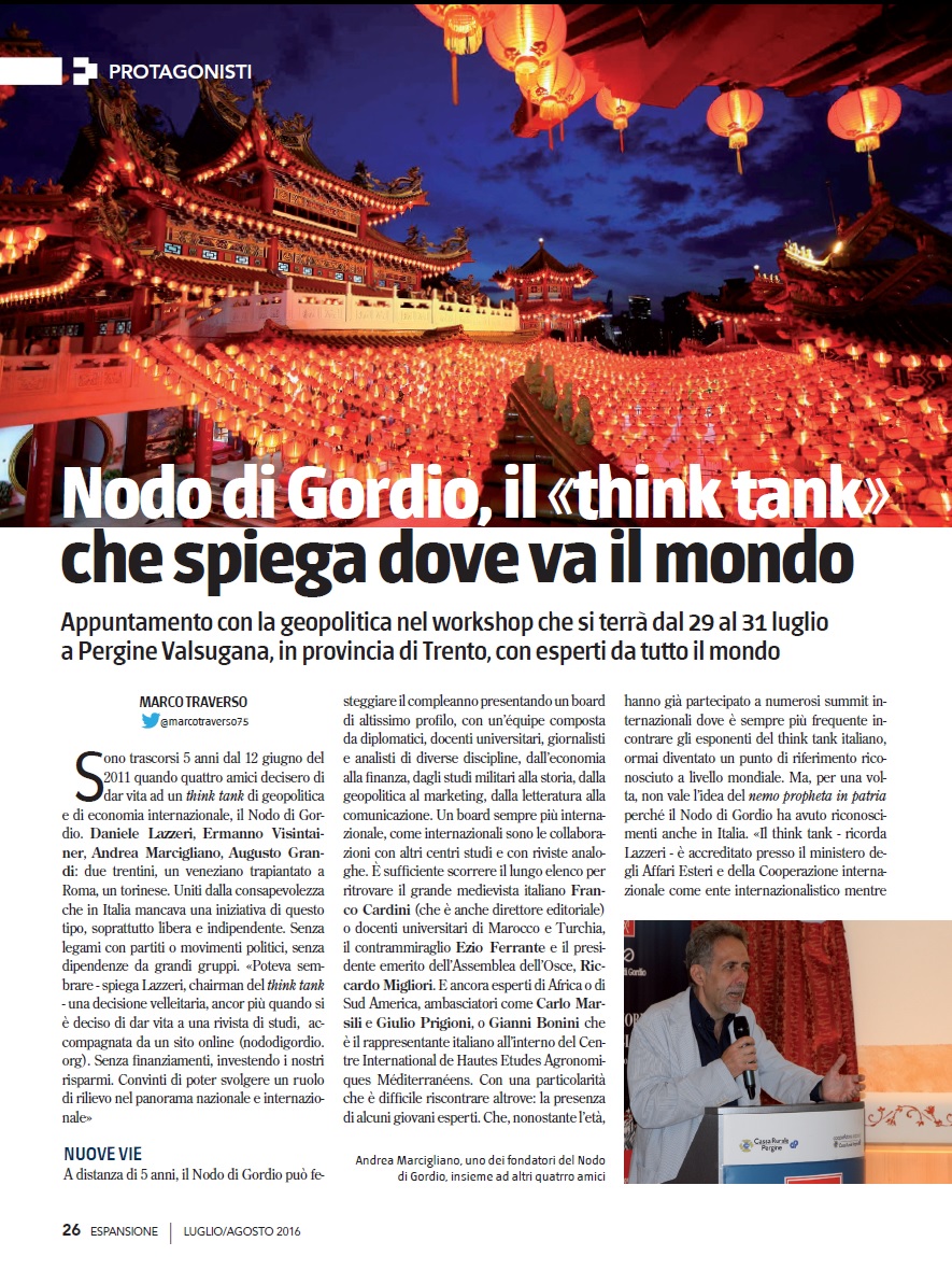 Nodo di Gordio, il think tank che spiega dove va il mondo