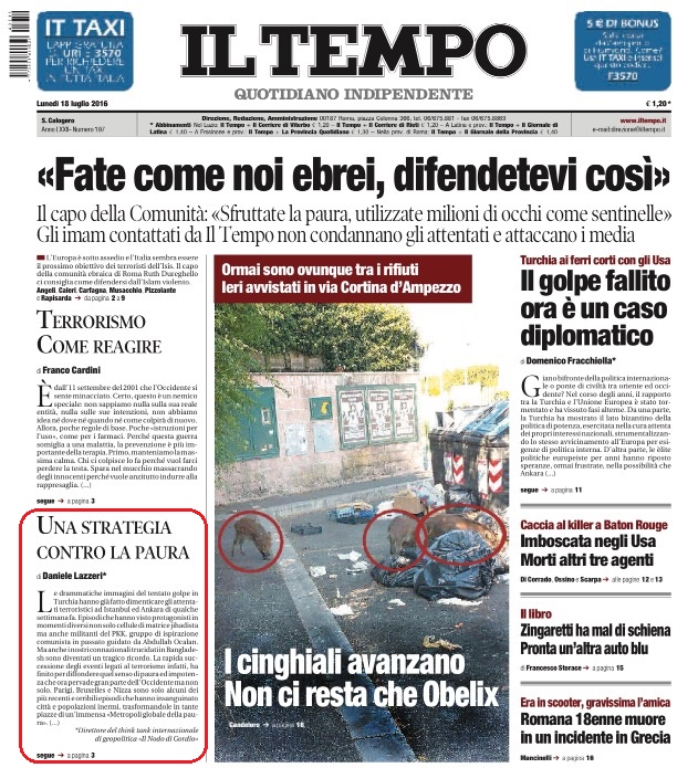 una strategia contro la paura