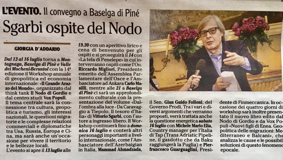 vittorio sgarbi ospite del nodo di gordio
