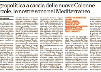 La geopolitica a caccia delle nuove Colonne d’Ercole, le nostre sono nel Mediterraneo –  Il Dubbio 29.04.2020