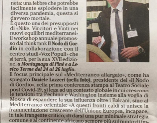 Mediterraneo sensibile termometro mondiale – L’Adige 20.06.2020
