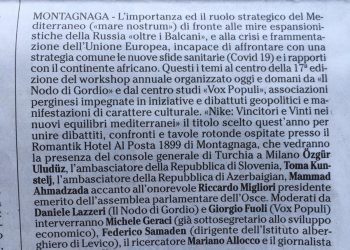 Ruolo strategico del Mediterraneo col Nodo di Gordio e Vox Populi – l’Adige 25.07.2020