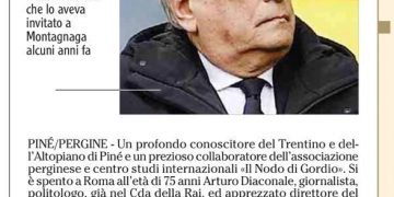 Il Nodo di Gordio ricorda la figura di Arturo Diaconale – l’Adige 04.12.2020