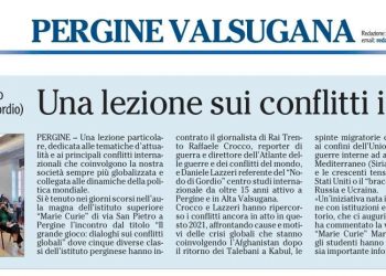 Una lezione sui conflitti internazionali – l’Adige 30.12.2021