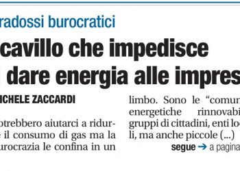 Il cavillo che impedisce di dare energia alle imprese – Libero quotidiano 31.08.2022