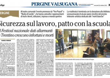 Sicurezza sul lavoro, patto con la scuola – L’Adige 26.10.2022