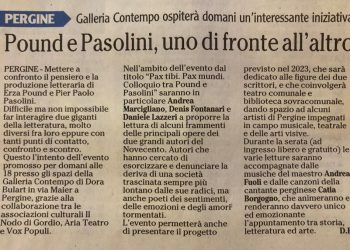 Pound e Pasolini, uno di fronte all’altro – L’Adige 13.12.2022