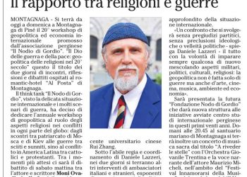 Il rapporto tra religioni e guerre – L’Adige 21.07.2023