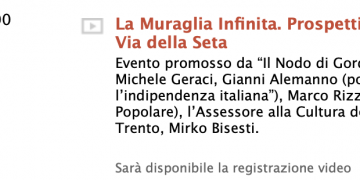 La muraglia infinita. Prospettive e fantasmi lungo la Via della Seta – Radio Radicale Agenda del 15.09.2023