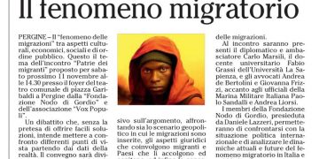 Il fenomeno migratorio – L’Adige 07.11.2023