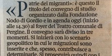 Migranti, oggi a Pergine il confronto tra esperti – Corriere del Trentino 11.11.2023