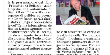 “Primavera di Bellezza”, Bonini e l’autobiografia non autorizzata – L’Adige 14.03.2024