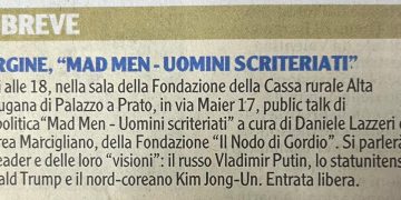 Pergine, “Mad Men – uomini scriteriati” – L’Adige 03.10.2024