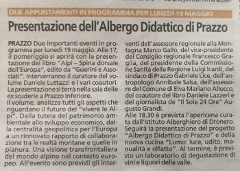 Presentazione del libro “Alpi – Spina dorsale dell’Europa” – Corriere di Saluzzo 16.05.2025