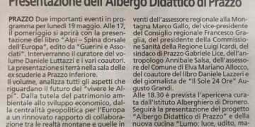 Presentazione del libro “Alpi – Spina dorsale dell’Europa” – Corriere di Saluzzo 16.05.2025