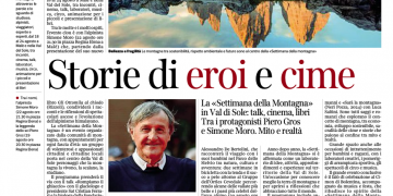 Storie di eroi e cime – Corriere del Trentino 13.08.2025